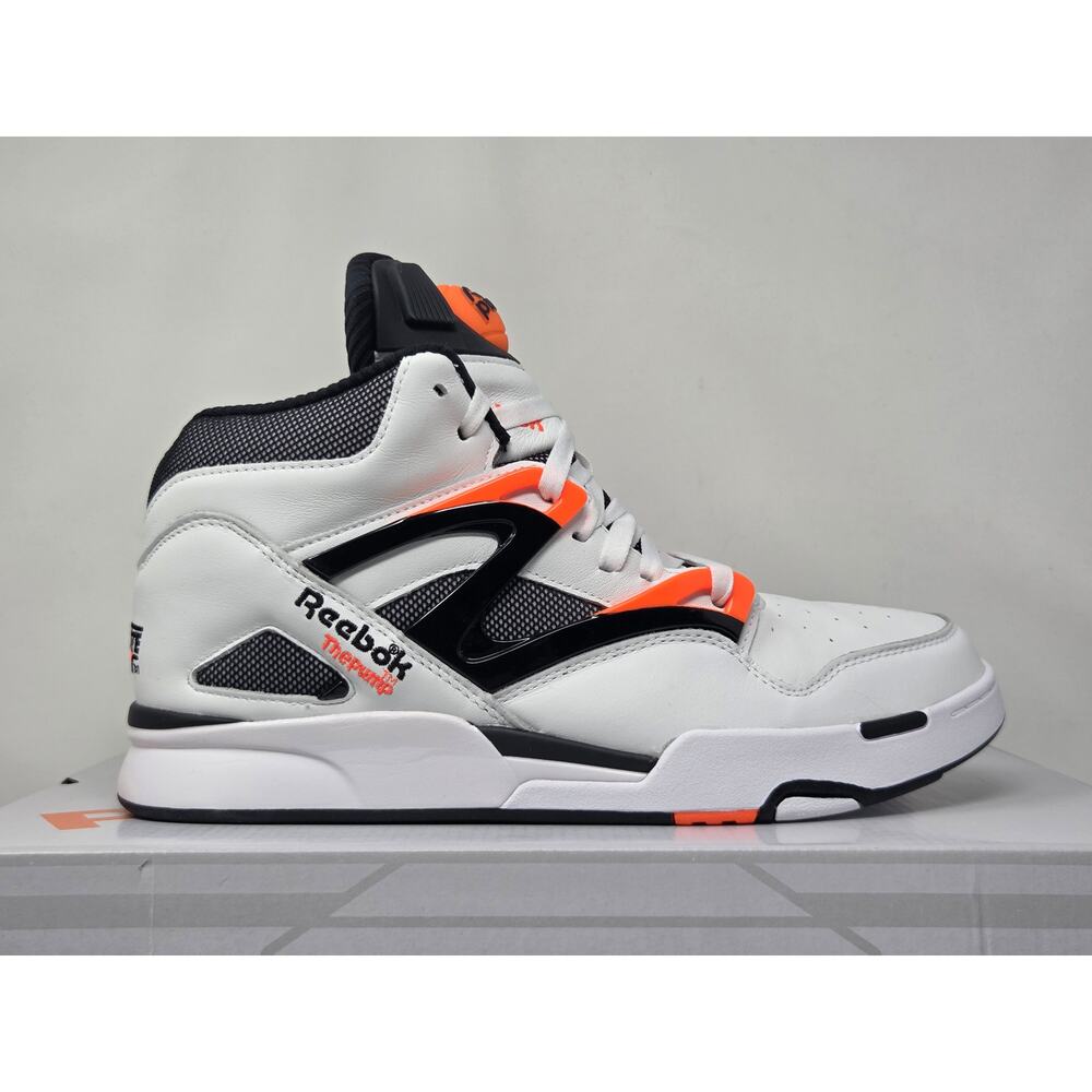 DS Reebok Pump Omni Zone II WHITE BLACK ORANGE G57540 - Picture 5 of 6